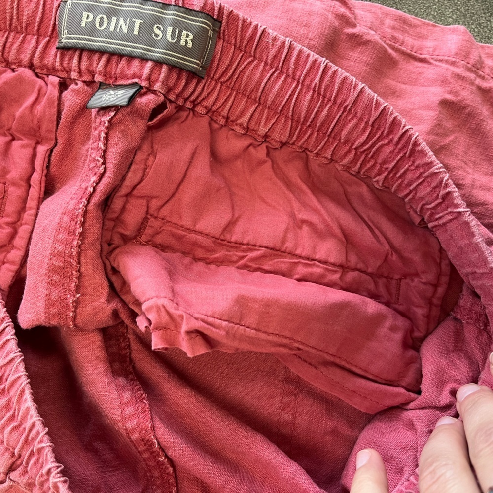 J.Crew Pont Sur Nantucket Linen & Lyocell Blend XS Red Pull On Shorts - Picture 9 of 9